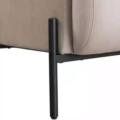 Kirklands Home Accent Chairs|Taupe Velvet Upholstered Knox Accent Chair Tan