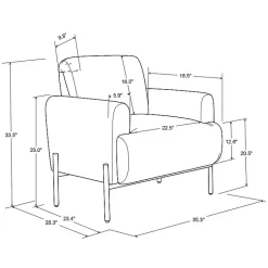 Kirklands Home Accent Chairs|Taupe Velvet Upholstered Knox Accent Chair Tan