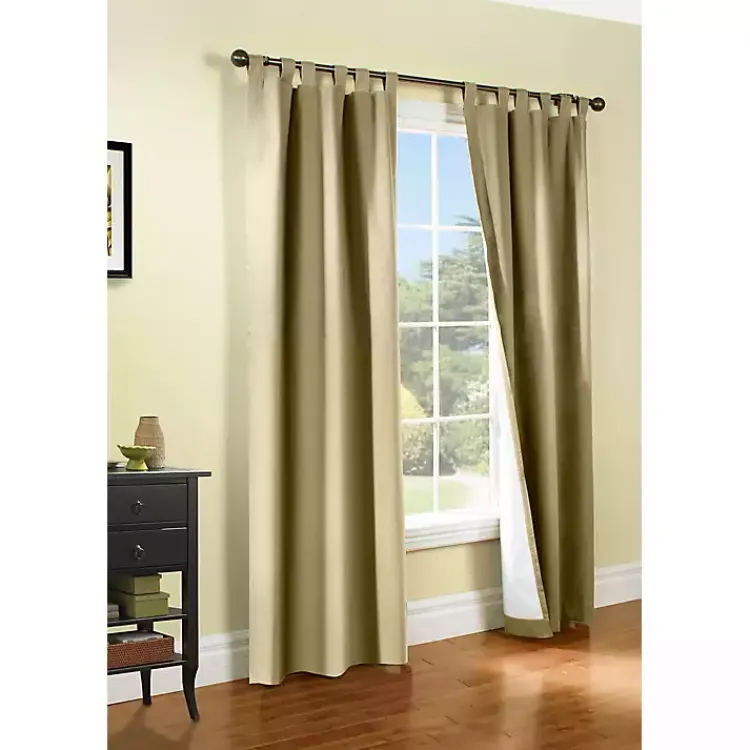 Kirklands Home Curtains & Drapes|Taupe Weathermate Blackout Cur Panel, 84 in. Tan