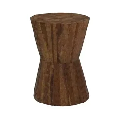Kirklands Home Accent & End Tables|Teak Wood Hourglass Accent Table Brown