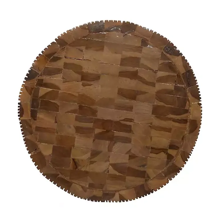 Kirklands Home Accent & End Tables|Teak Wood Hourglass Accent Table Brown