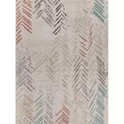 Kirklands Home Area Rugs|Teal and Pink Arrows Area Rug, 5x7