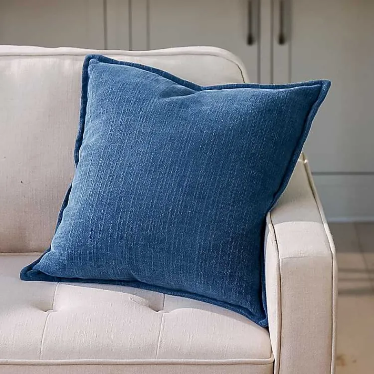 Sale Teal Chenille Throw Pillow Pillows