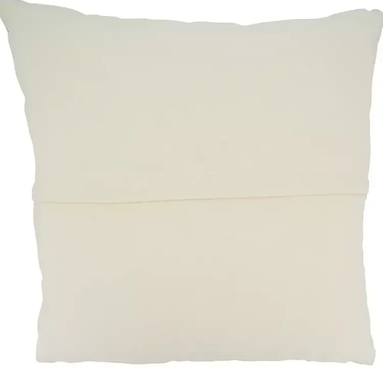 Teal Dash Stripe Woven Throw Pillow Pillows