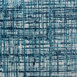 Hot Teal Distressed Geo Ultra-Soft Pouf Poufs & Floor Cushions