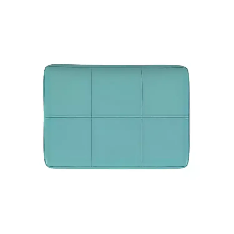 Kirklands Home Bar Stools & Counter Height Stools|Teal Faux Leather Claridge Counter Stool Blue