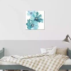 Kirklands Home Canvas Art|Teal Floral Cosmos Canvas Art Print