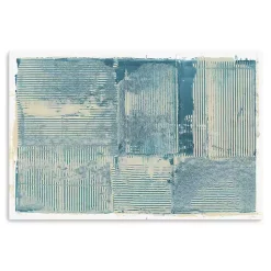 Kirklands Home Canvas Art|Teal Linework Canvas Art Print Blue