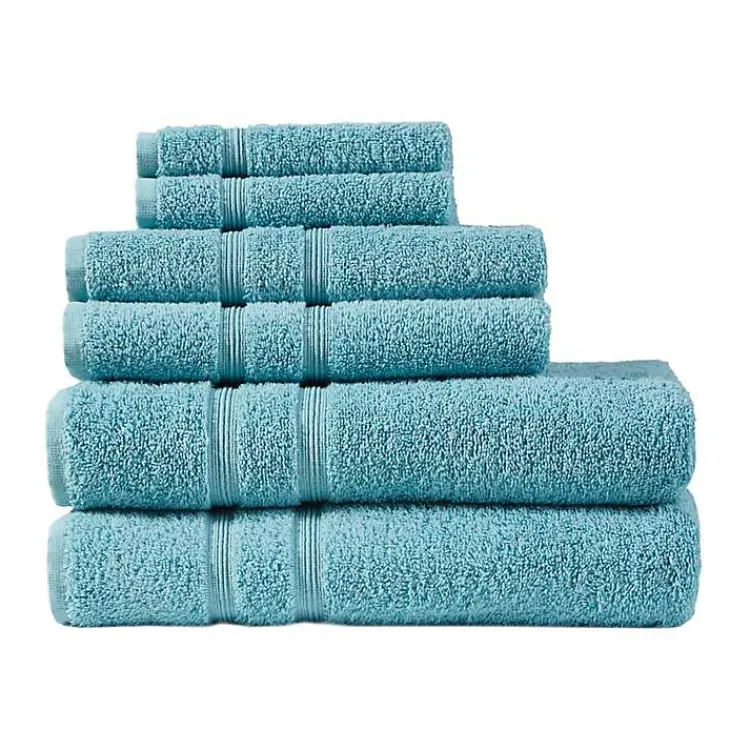 Kirklands Home Bath Towels|Teal Turkish Cotton 6-pc. Towel Set Blue