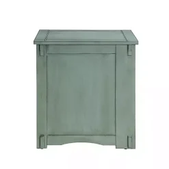 Kirklands Home Accent & End Tables|Teal Wood Parnell Storage Accent Table