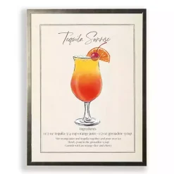 Kirklands Home Framed Art|Tequila Sunrise Framed Art Print Orange