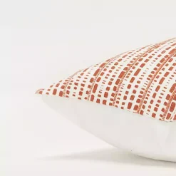 Discount Terracotta Dash Print Throw Pillow Pillows