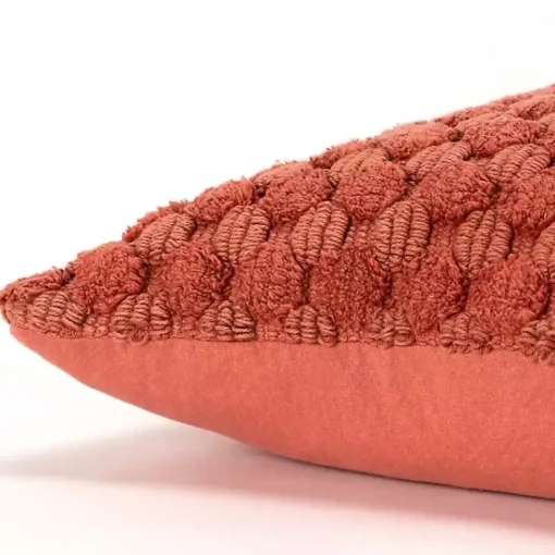 Sale Terracotta Looped Cotton Throw Pillow Pillows