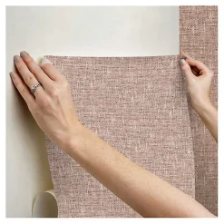 Kirklands Home Wall Murals & Wallpaper|Terracotta Textu Poplin Peel & Stick Wallpaper Red