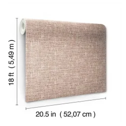 Kirklands Home Wall Murals & Wallpaper|Terracotta Textu Poplin Peel & Stick Wallpaper Red