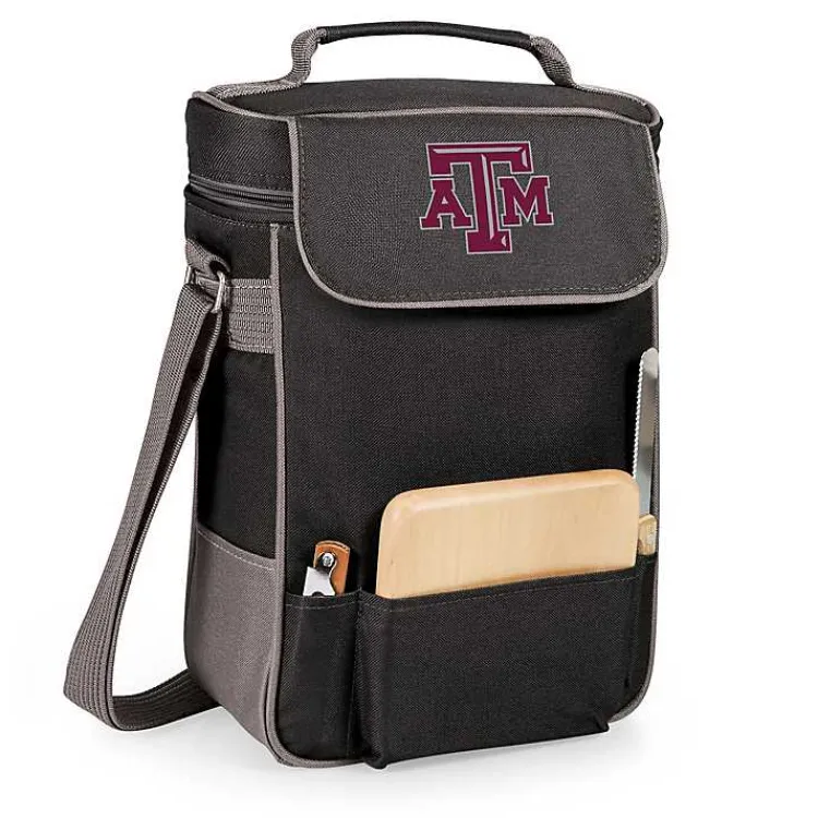 Kirklands Home Barware|Texas A&M Aggies Wine & Cheese Tote Black