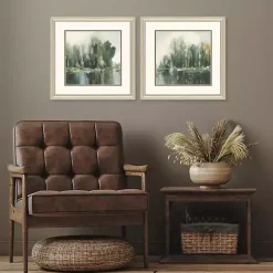 Kirklands Home Framed Art|Textured Treeline Framed Art Prints, Set of 2 Blue