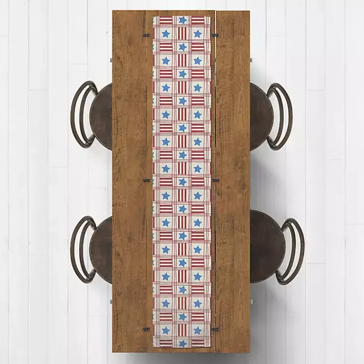 Kirklands Home Table Linens|4th of July Stars & Stripes Table Runner, 72 in.