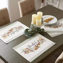 New Thankful Reversible Placemats, Set of 4 Fall
