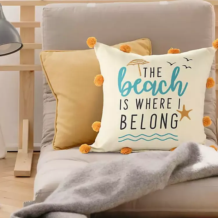 Best The Beach is Where I Belong Indoor/Outdoor Pillow Pillows