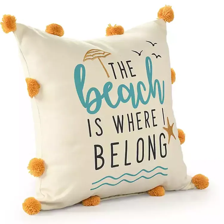 Best The Beach is Where I Belong Indoor/Outdoor Pillow Pillows