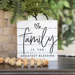 Kirklands Home Wall Quotes & Signs|The Greatest Blessing Wood Wall Plaque White
