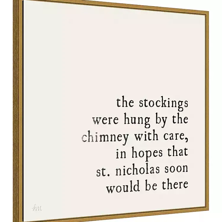 Clearance The Stockings Were Hung Framed Canvas Art Print Christmas Art & Wall Decor
