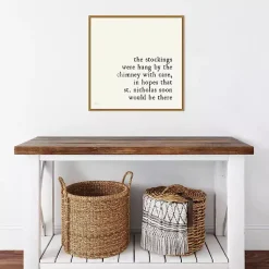 Clearance The Stockings Were Hung Framed Canvas Art Print Christmas Art & Wall Decor