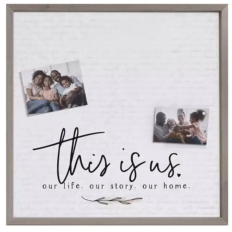 Kirklands Home Wall Plaques|This is Us Framed Magnetic Board Gray