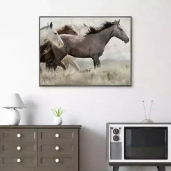 Kirklands Home Canvas Art|Thunder Ridge Distressed Framed Canvas Art Print Gray