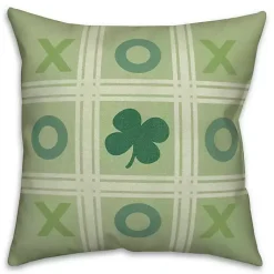Sale Tic Tac Toe Clover Indoor/Outdoor Pillow Pillows
