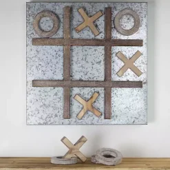 Hot Tic Tac Toe Wood and Metal Magnetic Memo Board Memo & Chalkboards