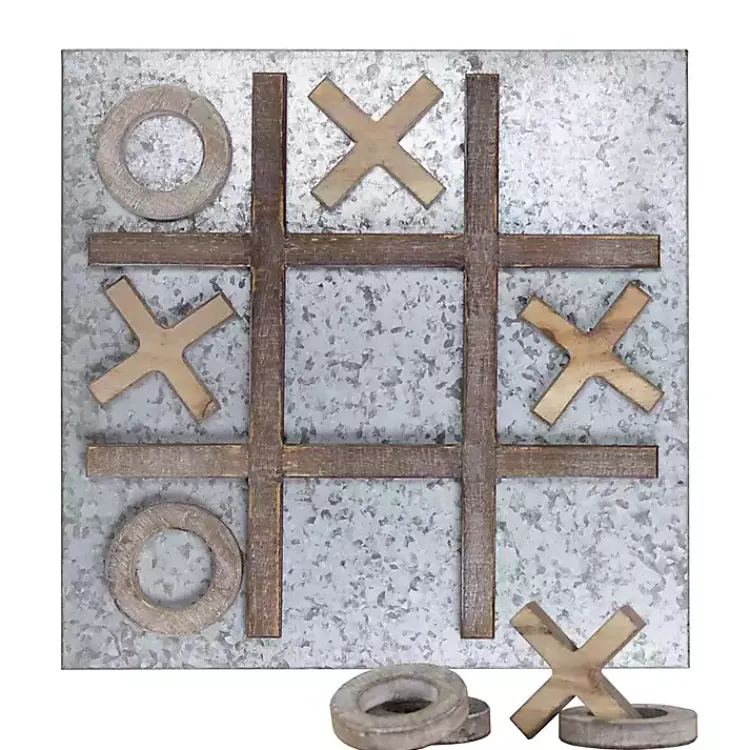 Hot Tic Tac Toe Wood and Metal Magnetic Memo Board Memo & Chalkboards