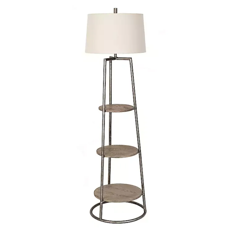 Kirklands Home Floor Lamps|3-Tier Shelf Floor Lamp White