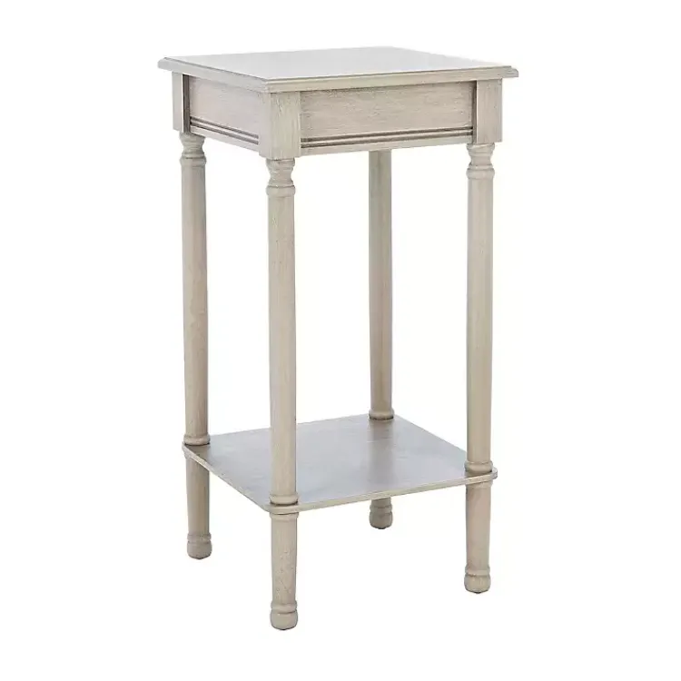 Kirklands Home Accent & End Tables|Tilley Beige Classic Square Accent Table Tan