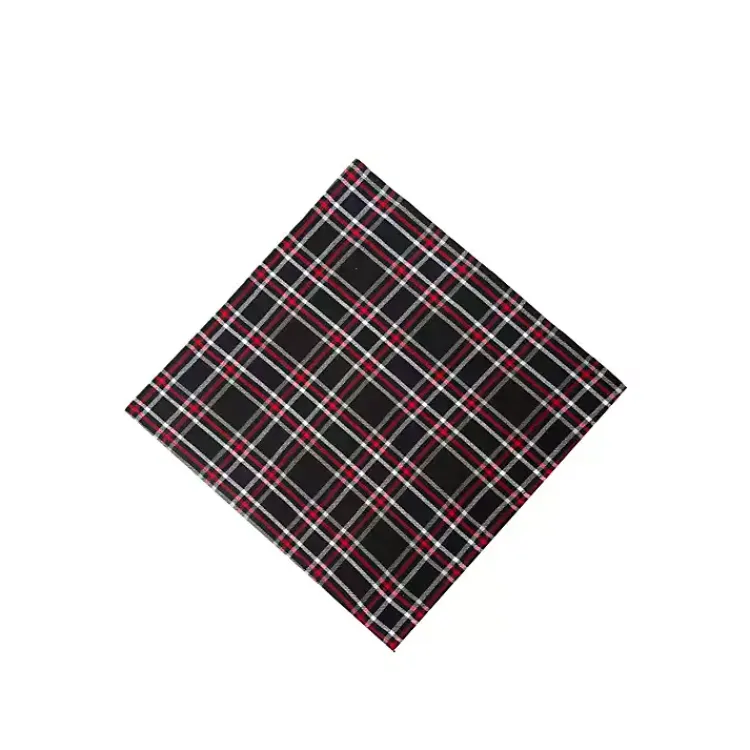 Online Tinsel Black Plaid Napkins, Set of 6 Christmas Dining & Entertaining