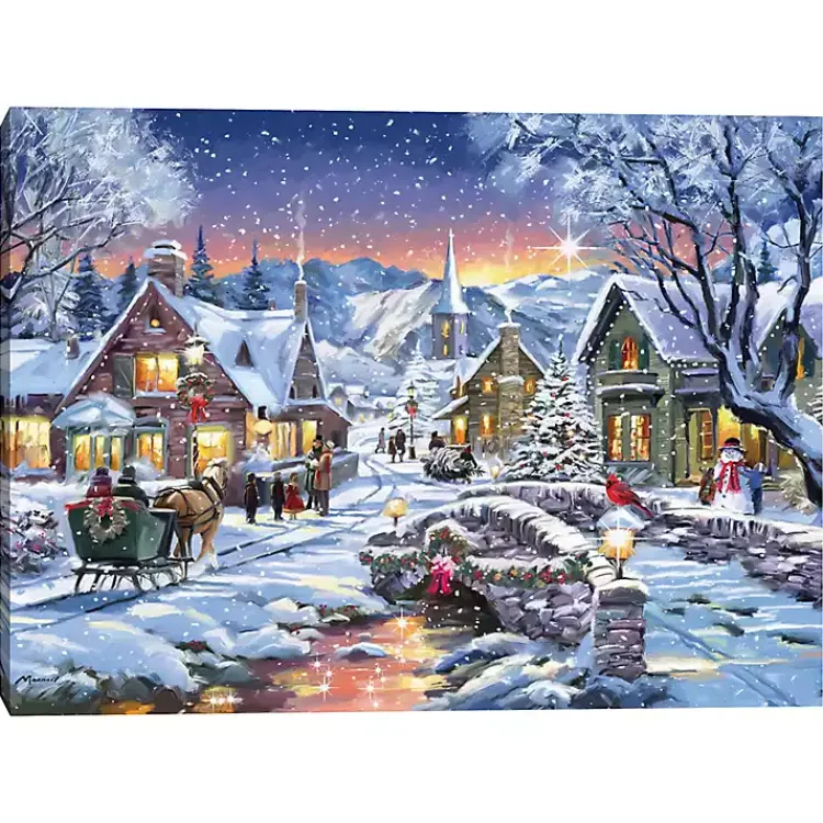 Sale Tinsel Town Christmas Canvas Art Print Christmas Art & Wall Decor