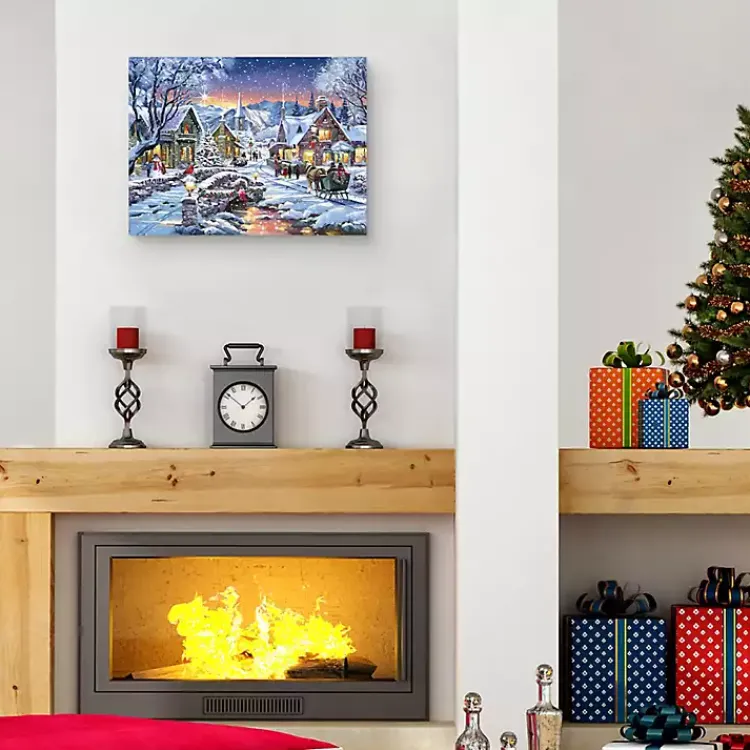 Sale Tinsel Town Christmas Canvas Art Print Christmas Art & Wall Decor