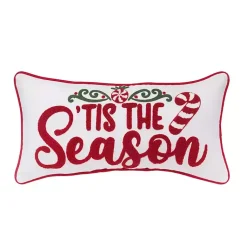 Online Tis the Season Candy Cane Lumbar Pillow Christmas Pillows