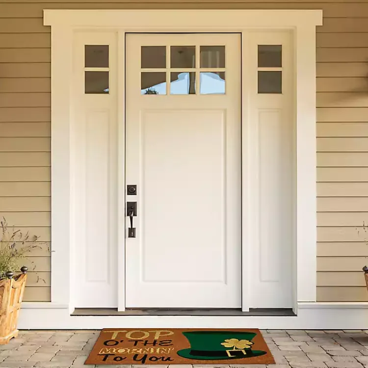 Hot Top O' the Morning to You Doormat St Patricks Day Decorations