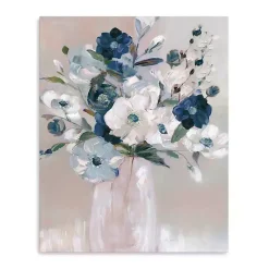 Kirklands Home Canvas Art|Touch of Teal Bouquet Canvas Art Print, 16x20 in.