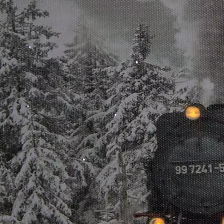 Train in Winter Woods LED Canvas Art Print Christmas Art & Wall Decor