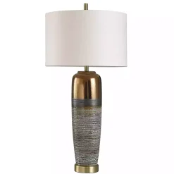 Kirklands Home Table Lamps|Transitional Ceramic & Metal Table Lamp White