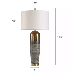 Kirklands Home Table Lamps|Transitional Ceramic & Metal Table Lamp White