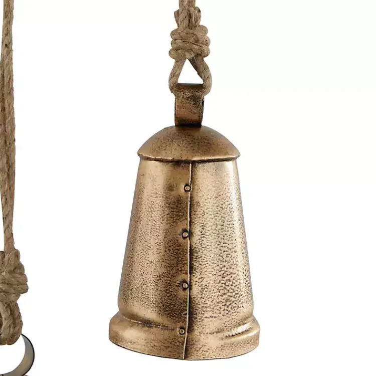 Clearance Triangular Aged Hanging Bells, Set of 3 Decorative Accents