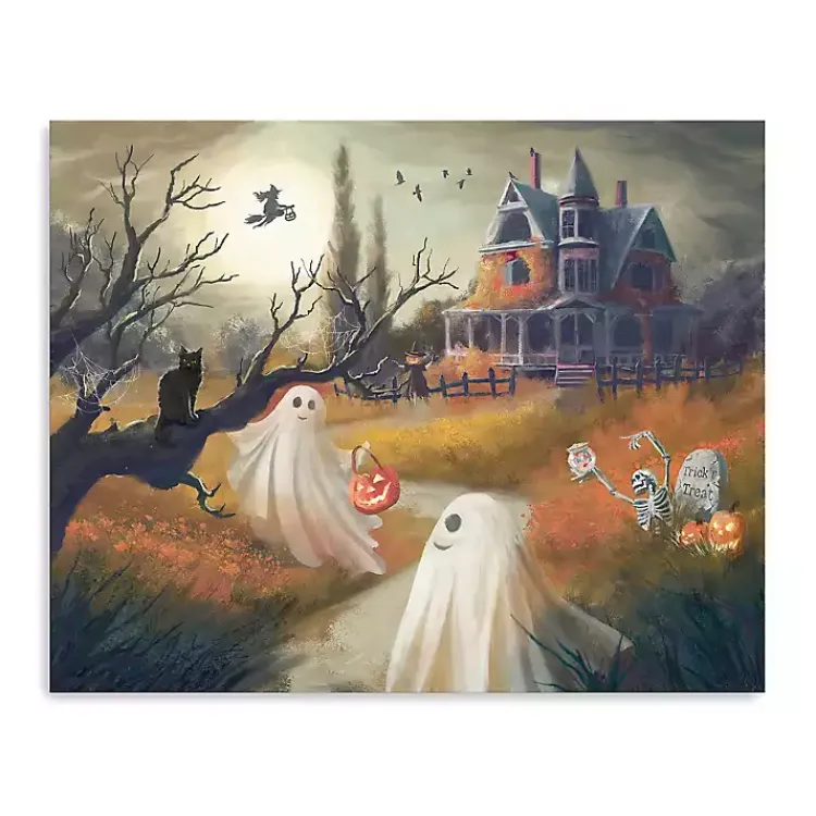 New Trick or Treat Ghosts Canvas Art Print Halloween