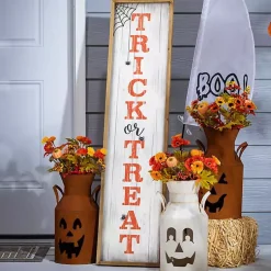 Discount Trick or Treat Halloween Porch Board Halloween