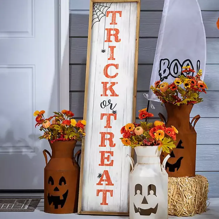 Discount Trick or Treat Halloween Porch Board Halloween