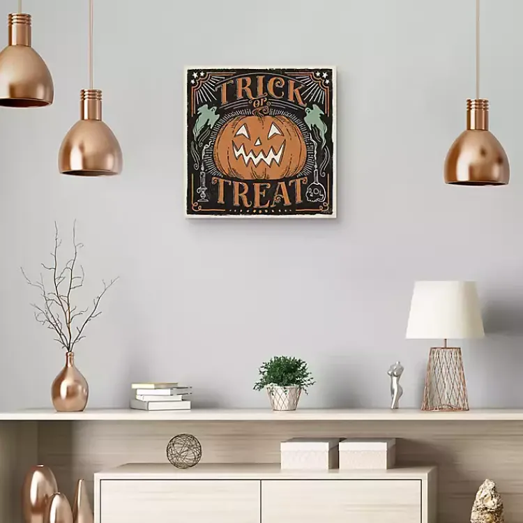 New Trick or Treat Jack O' Lantern Canvas Art Print Halloween