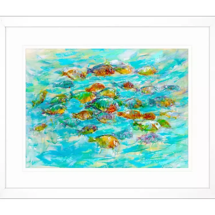 Kirklands Home Framed Art|Tropical Colors Framed Art Print Blue